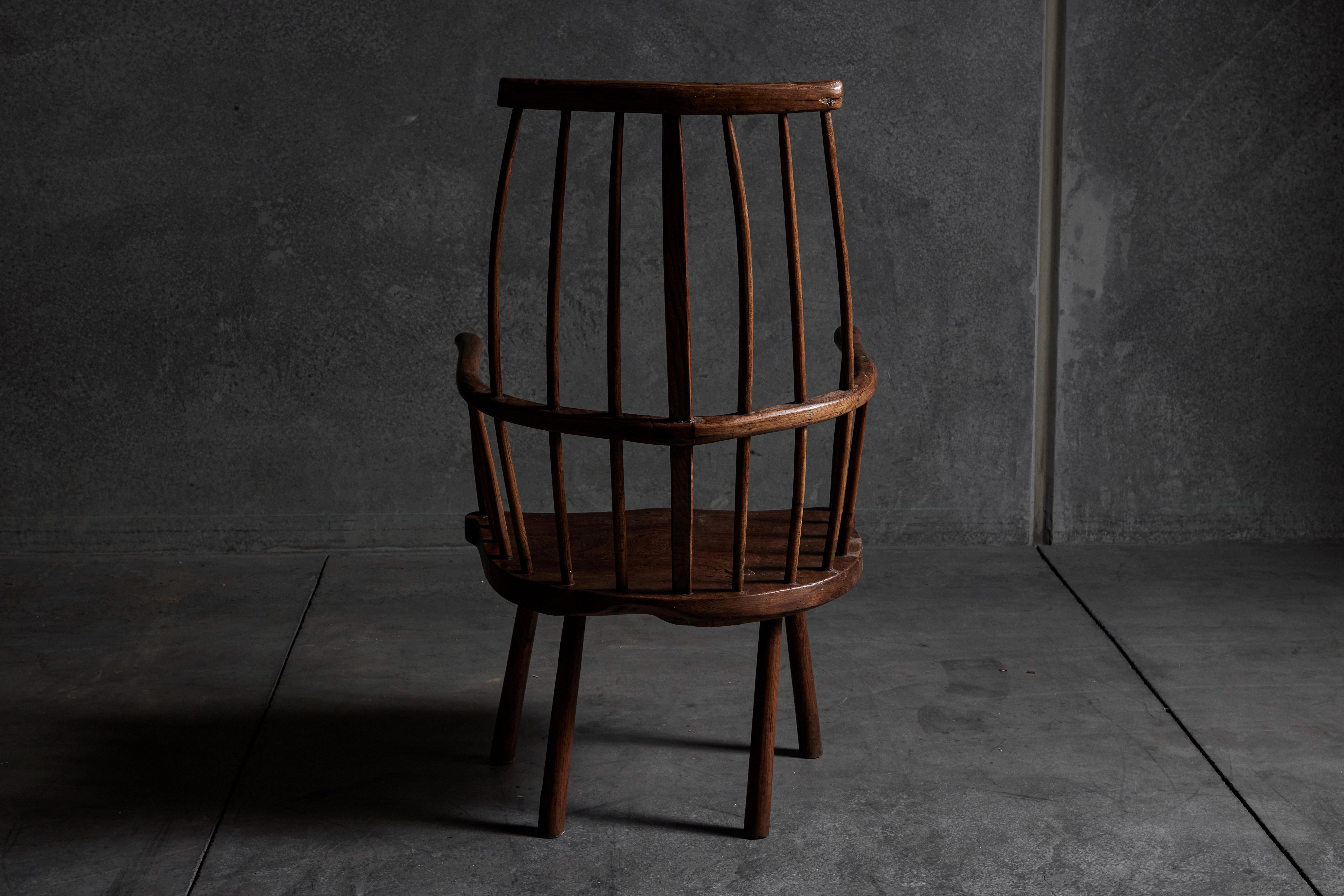 Ash Primitive English Windsor Armchair