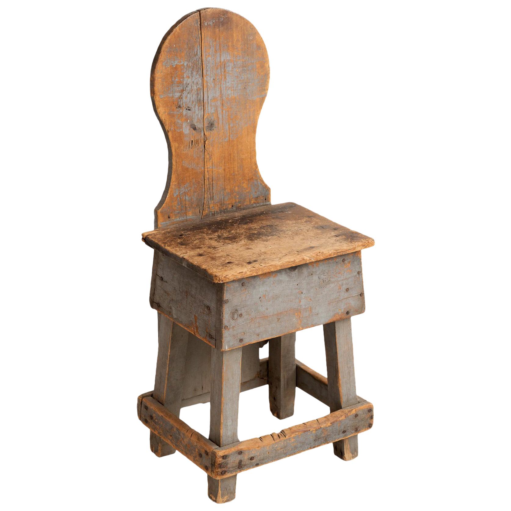Primitive Factory Chair, America, circa 1900