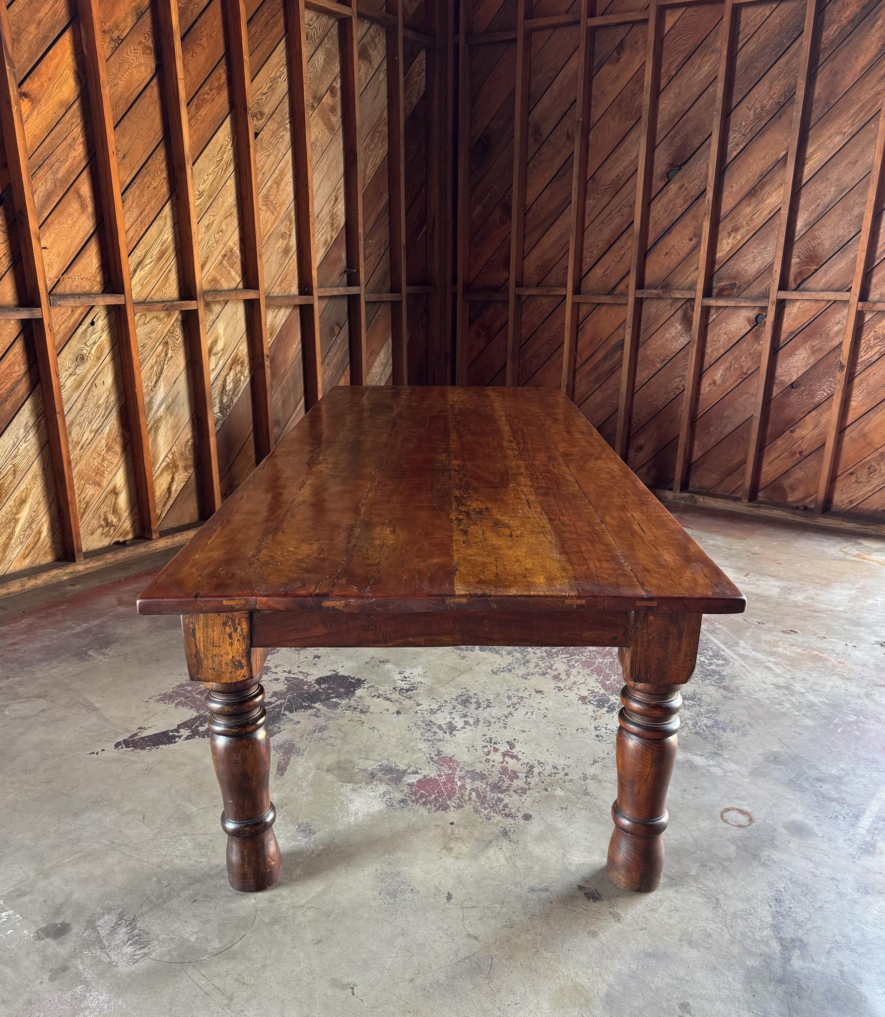 Primitive Farmhouse Dining Table in vendita 10