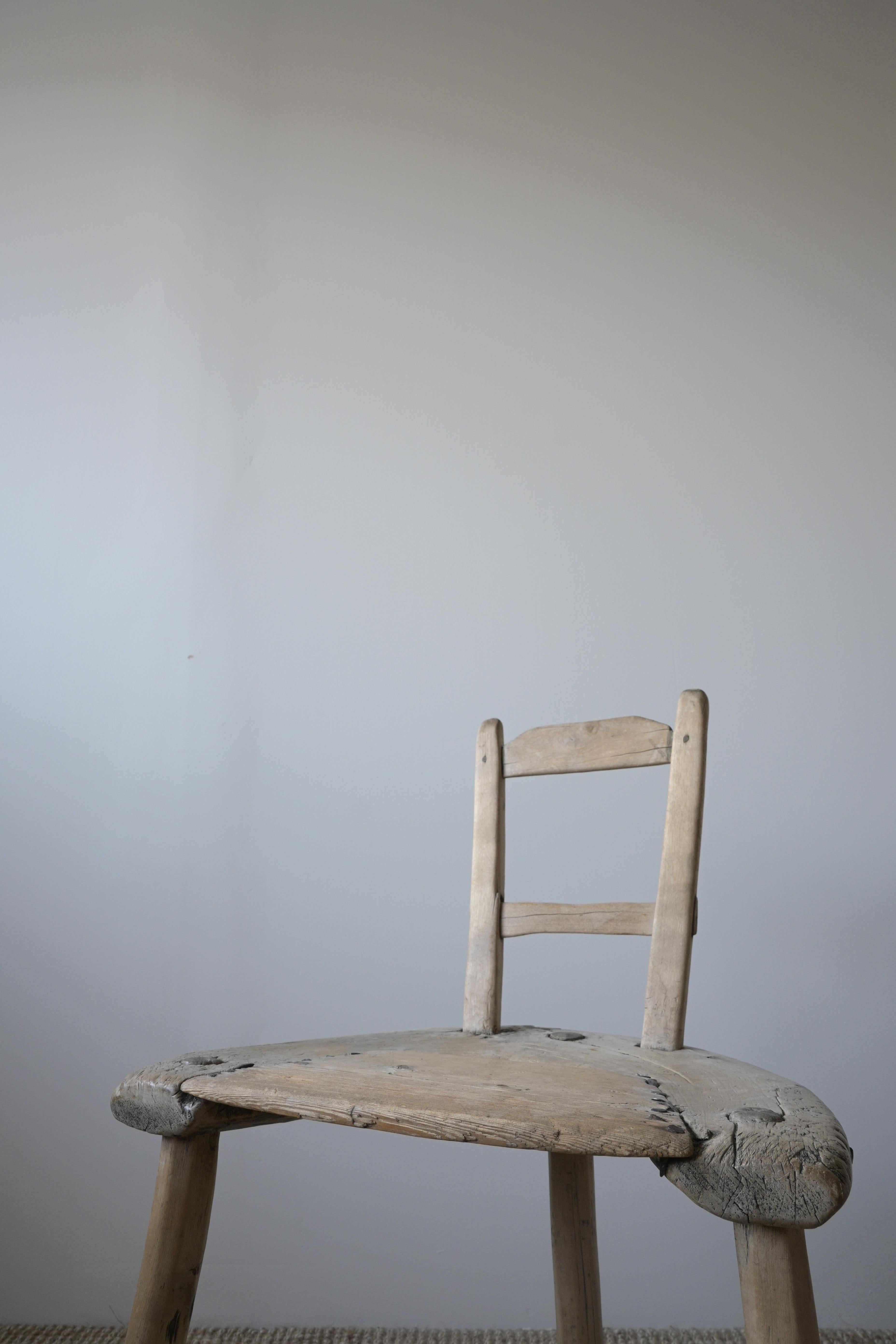 Bouleau Chaise d'art populaire primitif 