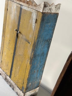 Primitive Folk Art Painted Cabinet