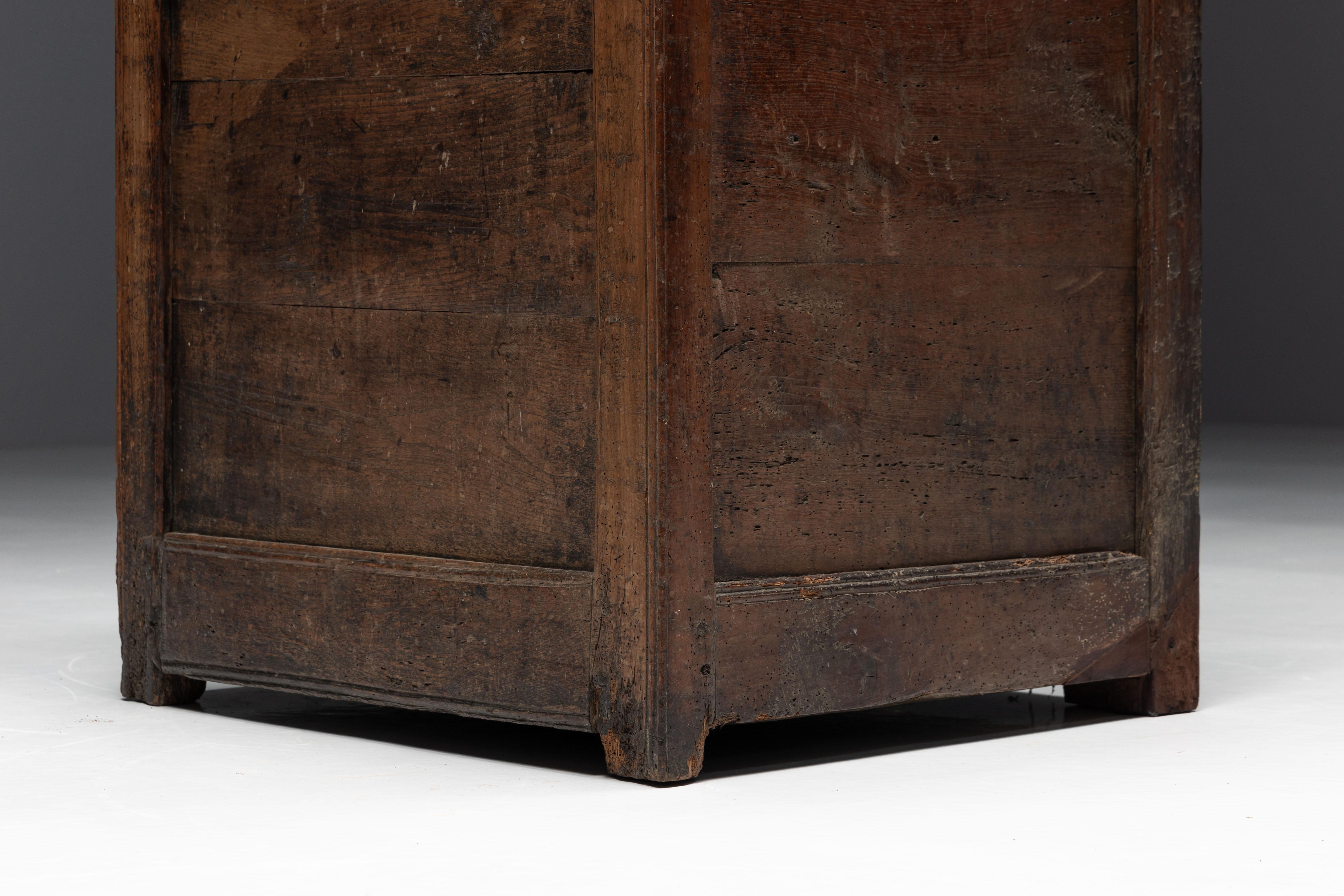 Armoire à étagères d'art populaire primitif, France, 19ème siècle en vente 3