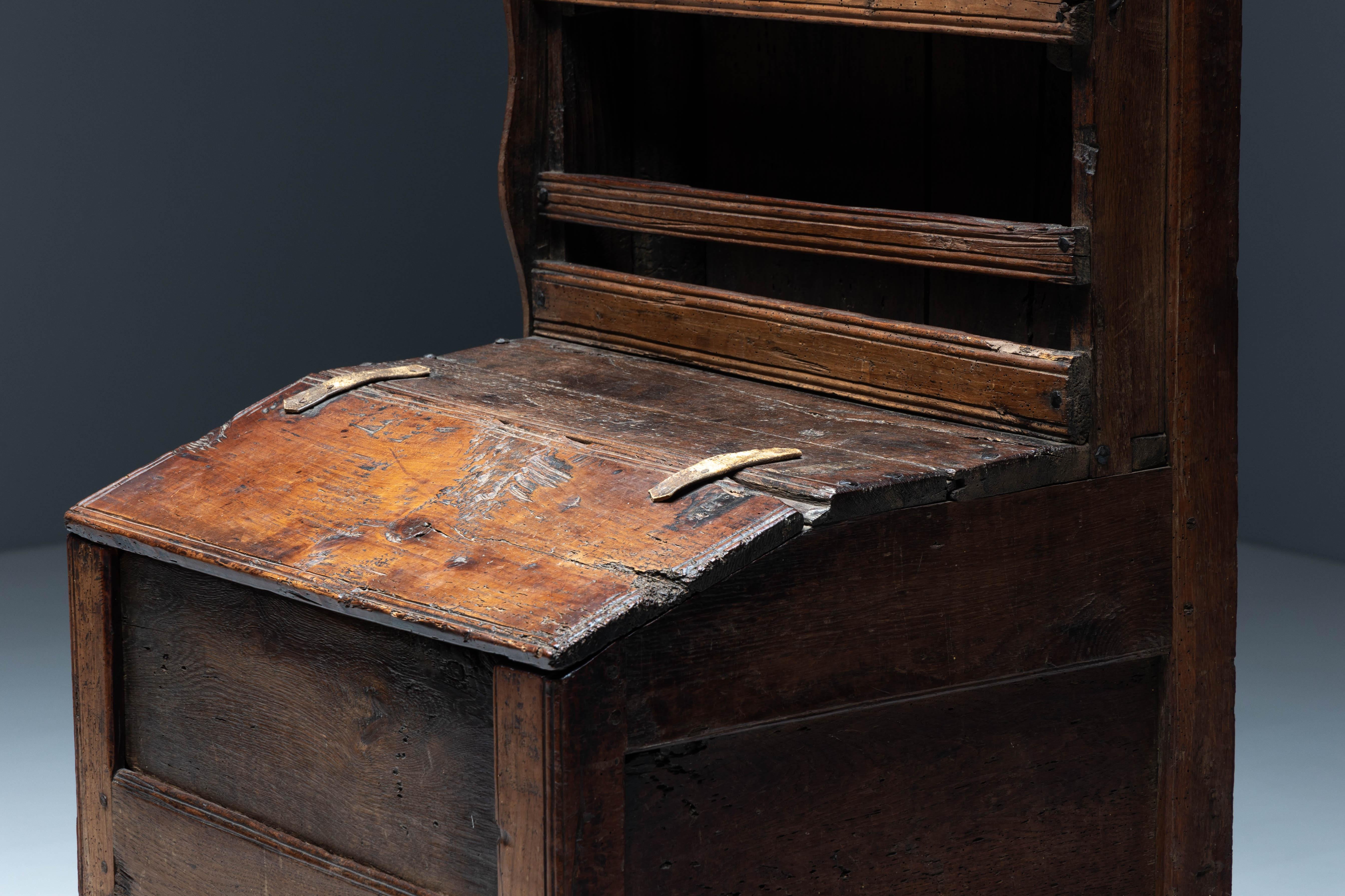 Armoire à étagères d'art populaire primitif, France, 19ème siècle en vente 6