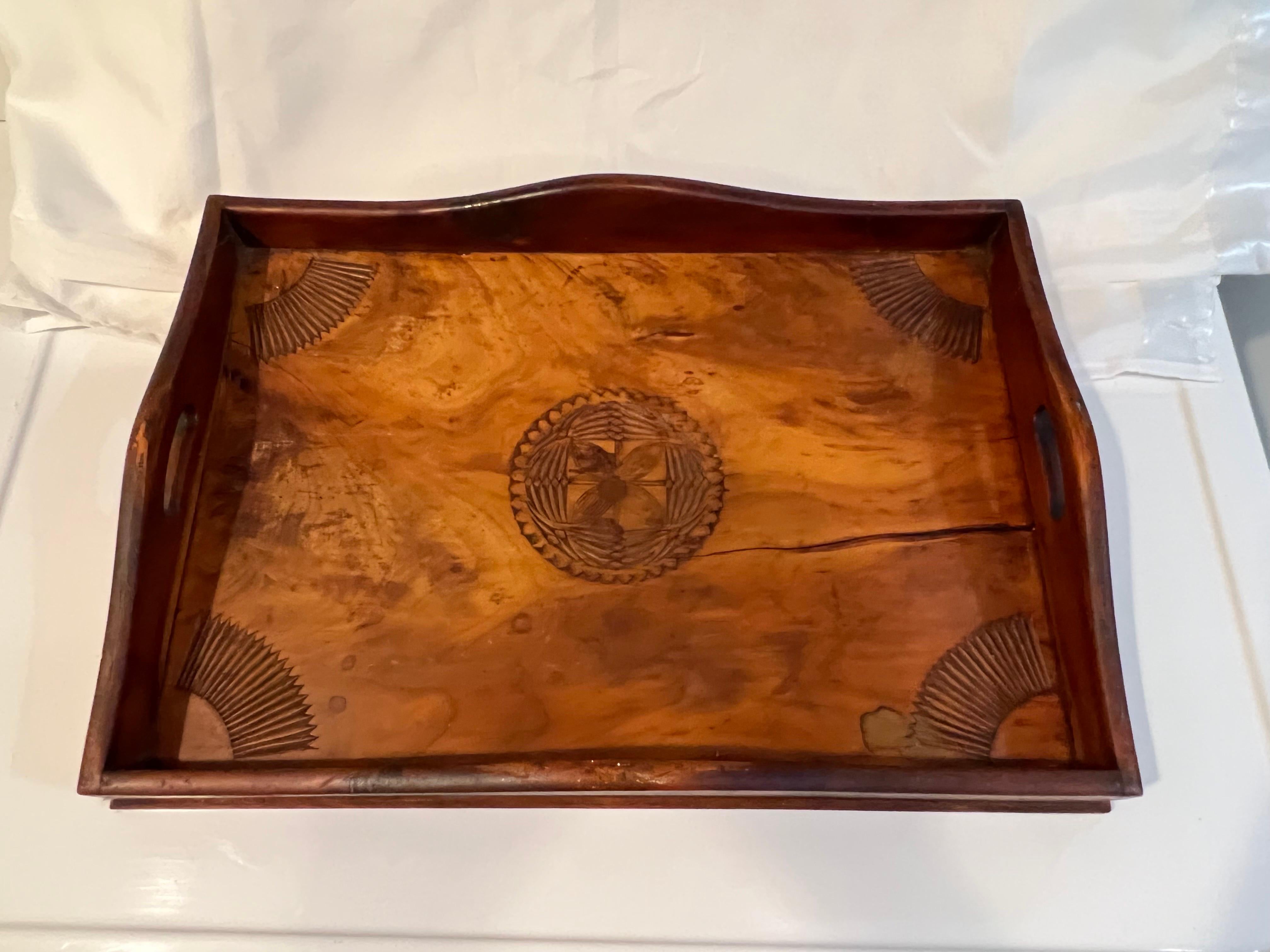vintage wood tray