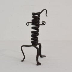 Primitive French 18th Century Rat De Cave Candleholder