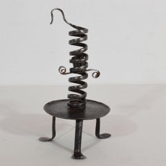Primitive French 18th Century Rat De Cave Candleholder