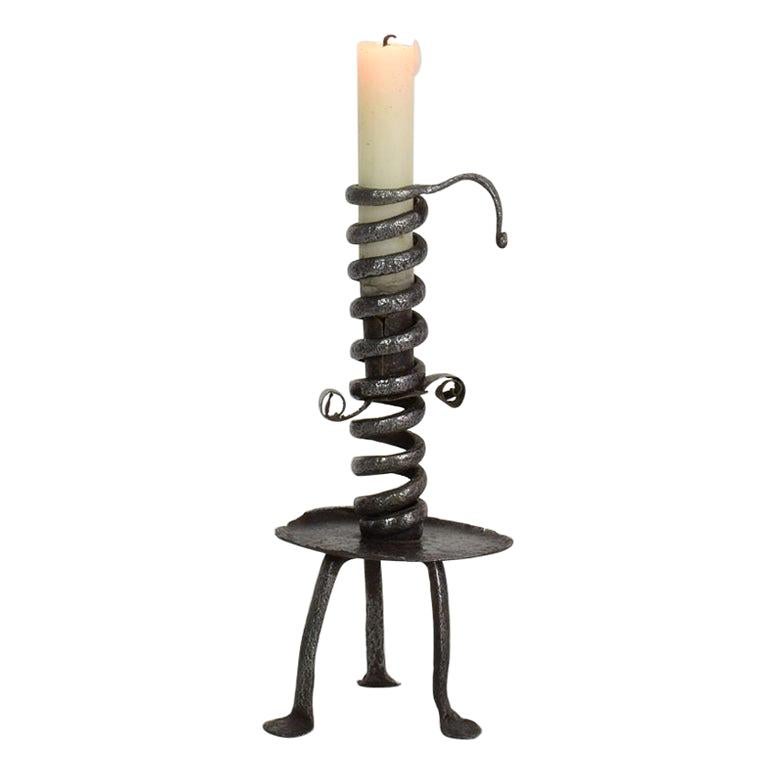 French 18th Century Rat De Cave Candleholder