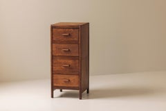 Primitive French chest of drawers in oak from the 1950s