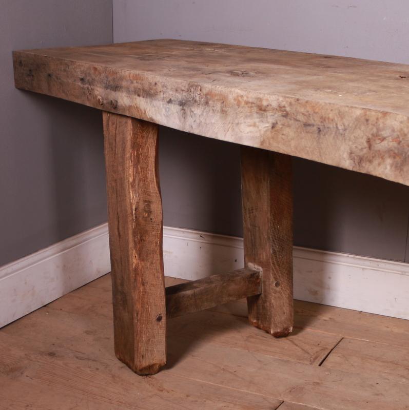 Primitive French Oak Console Table 4