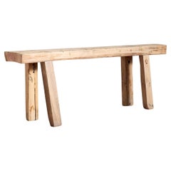 Primitive French Oak Console Table