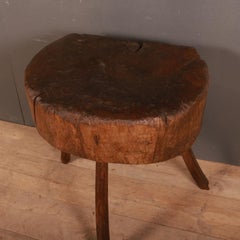 Primitive French Oak Side Table