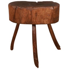 Primitive French Oak Side Table