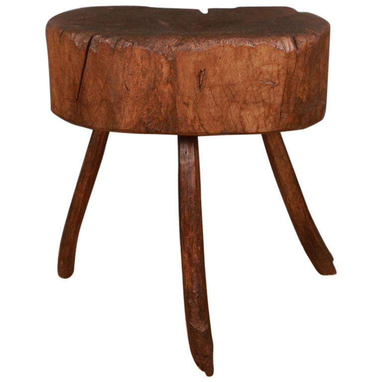 Primitive French Oak Side Table Primitive French Oak Side Table