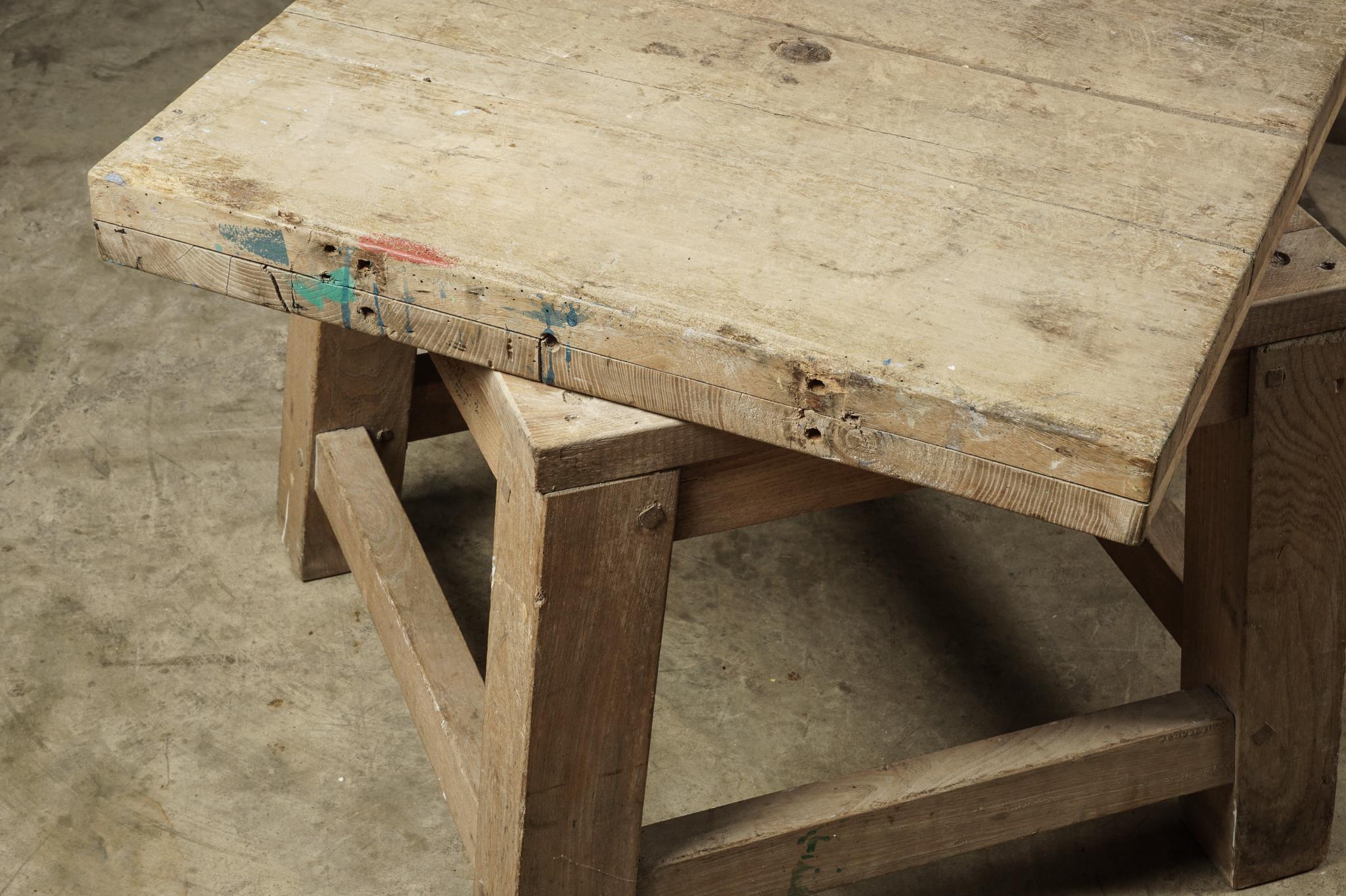 Primitive French Sculptor's Table, circa 1900 (Europäisch)