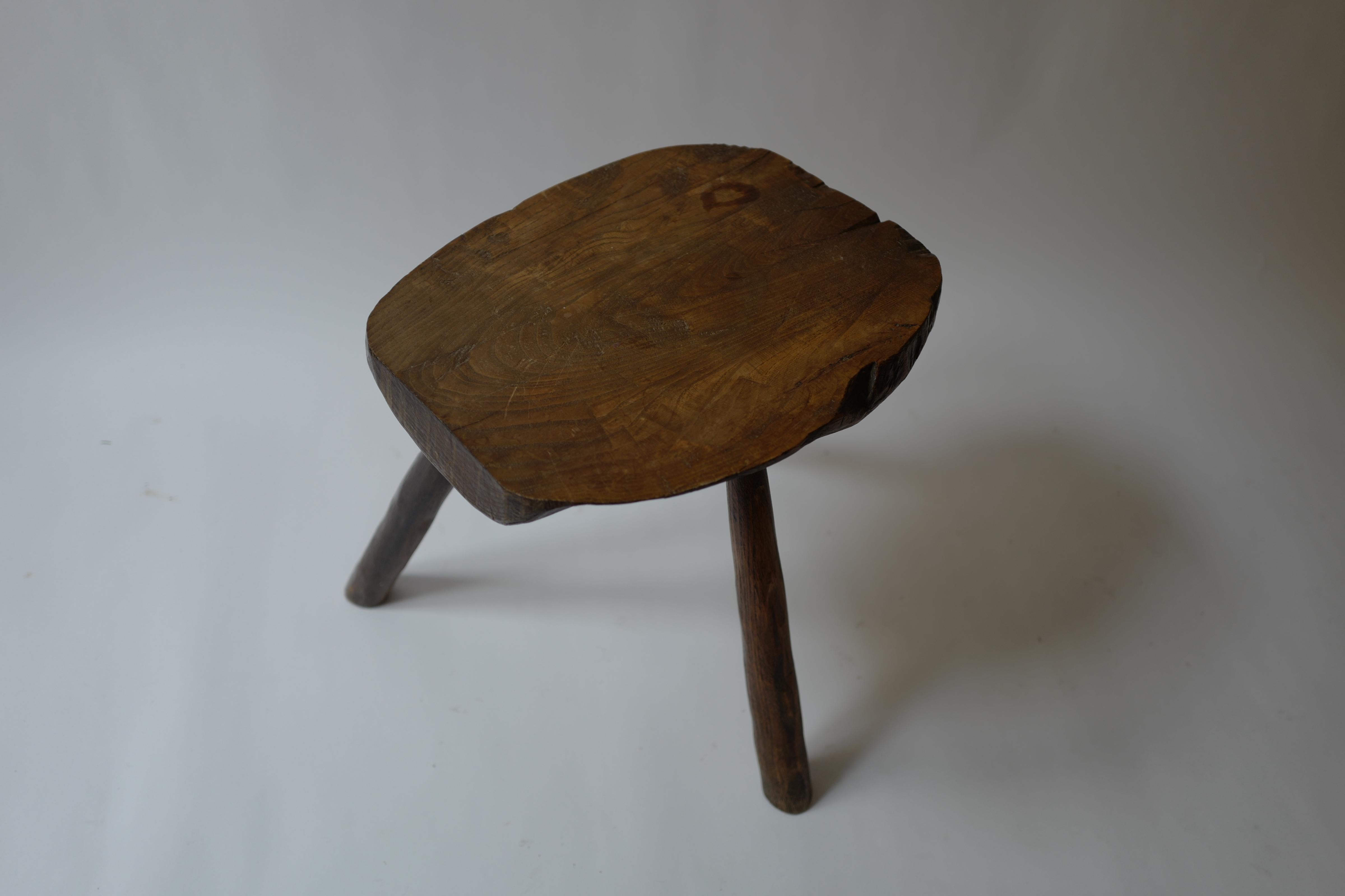 Primitive French Side Table or Stool Circa 1900 In Good Condition In Milano, IT