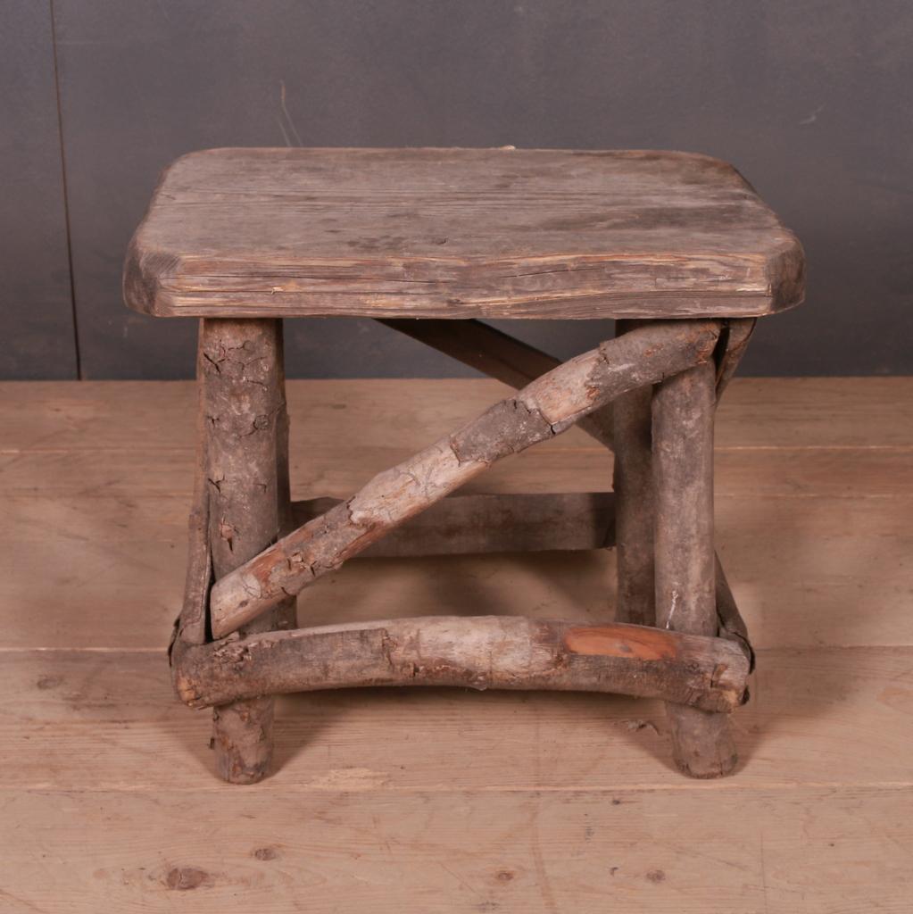 19th Century Primitive French Stool