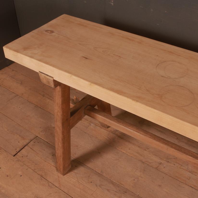 19th Century Primitive French Trestle Table