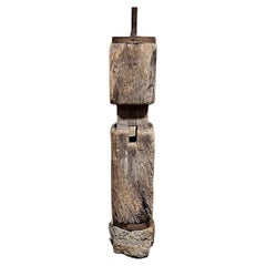 Primitive French Wood Form Abstract Sculpture