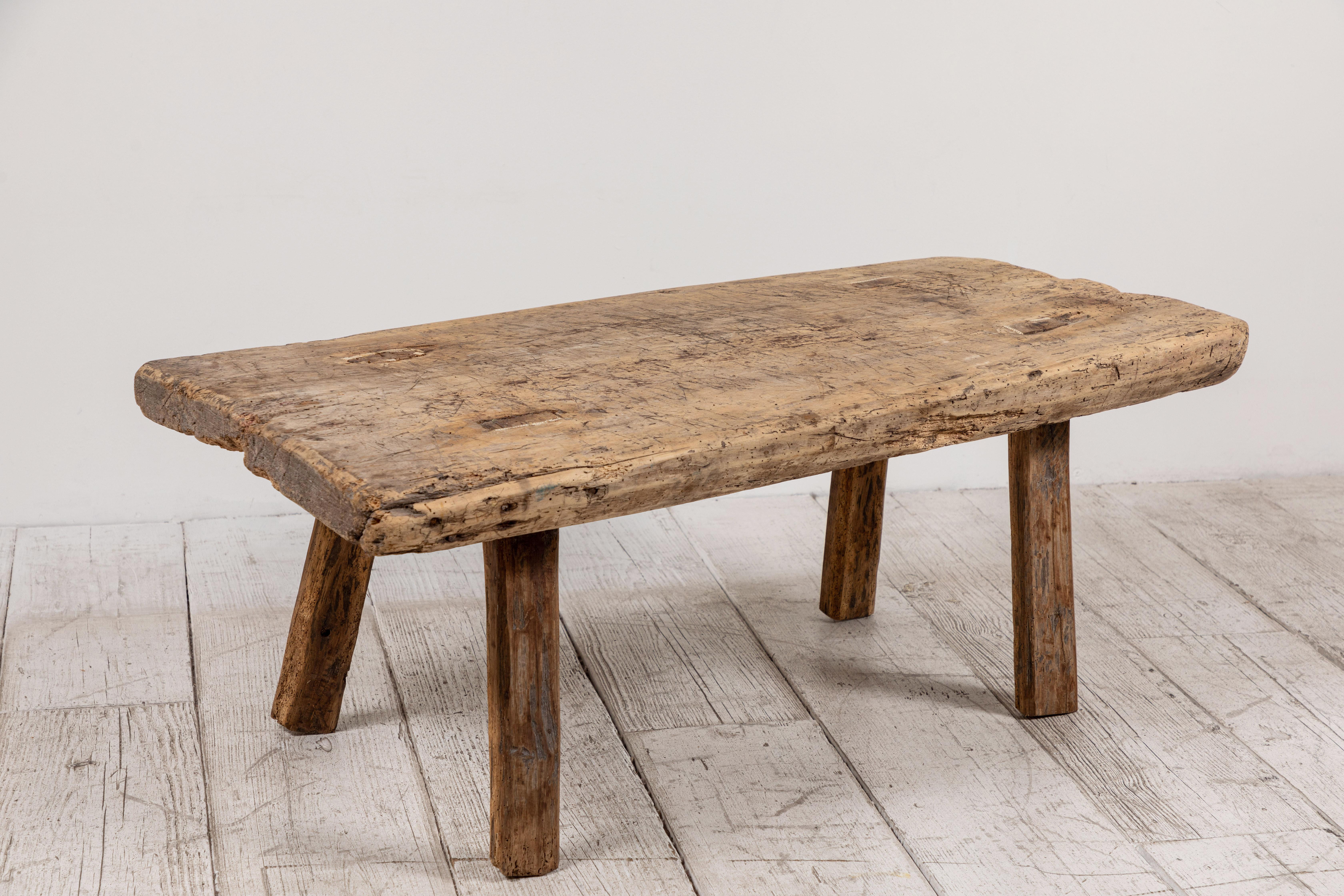 Primitive French Wooden Table 1