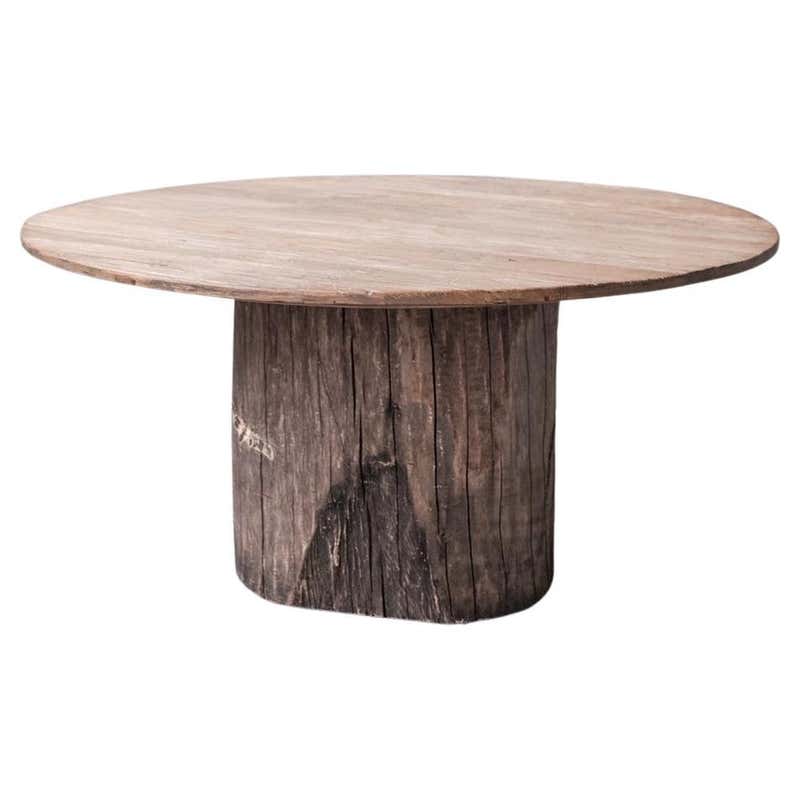 Massive Tree Trunk Dining Table at 1stDibs