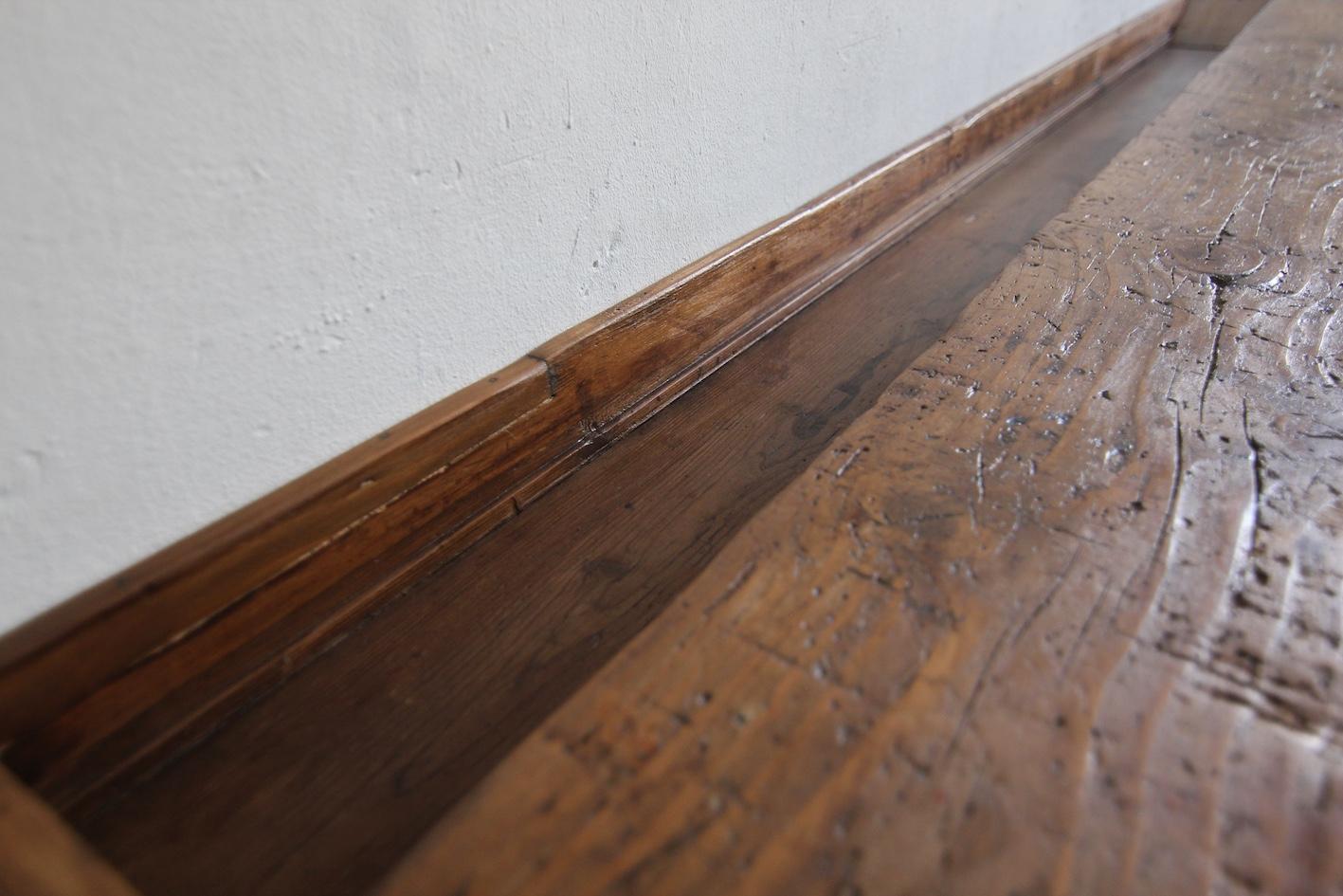 Primitive French Wooden Workbench Console Table For Sale 5
