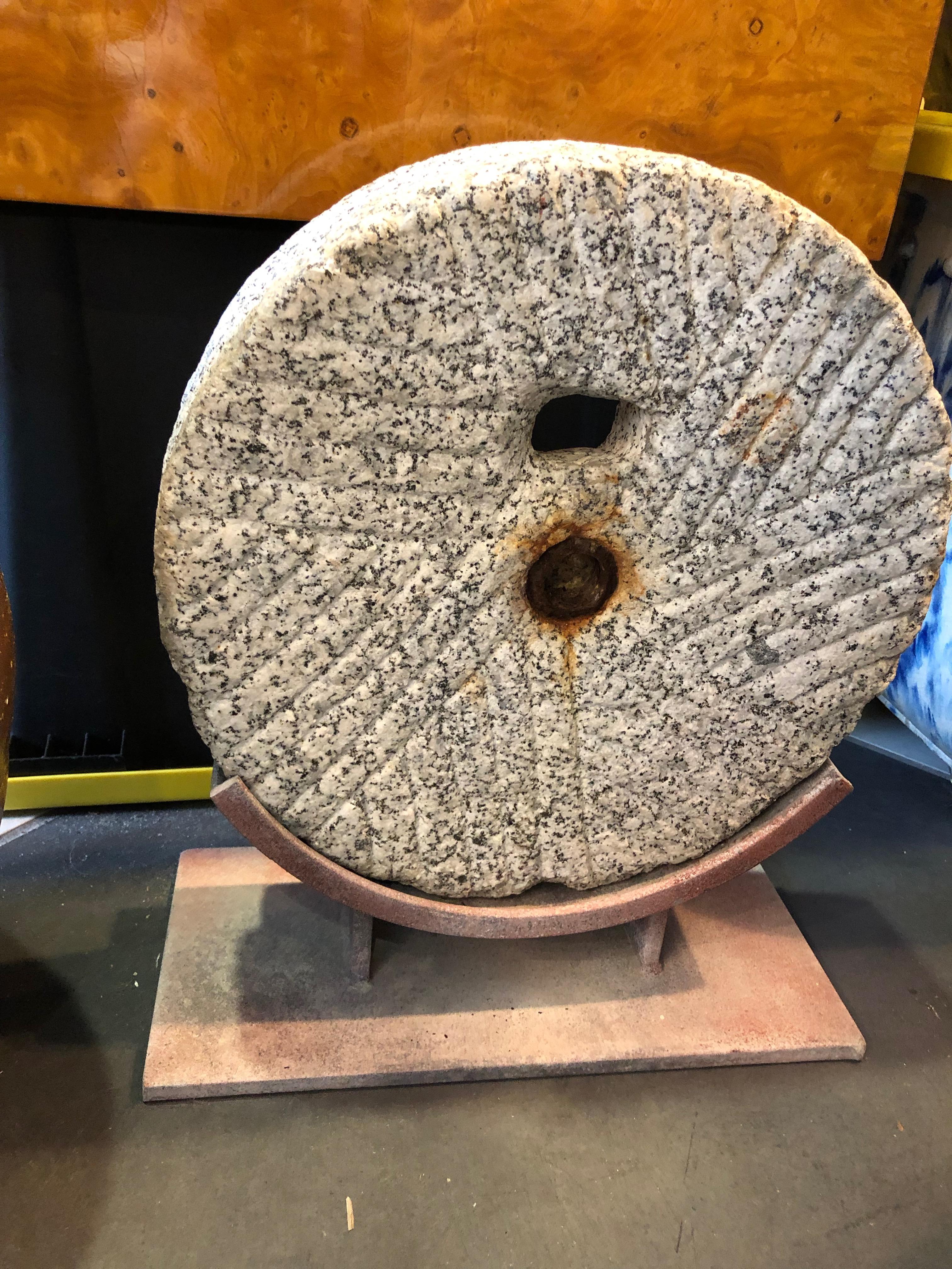 antique stone wheel grinder