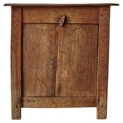 Primitive Hand Carved Transylvanian Cabinet