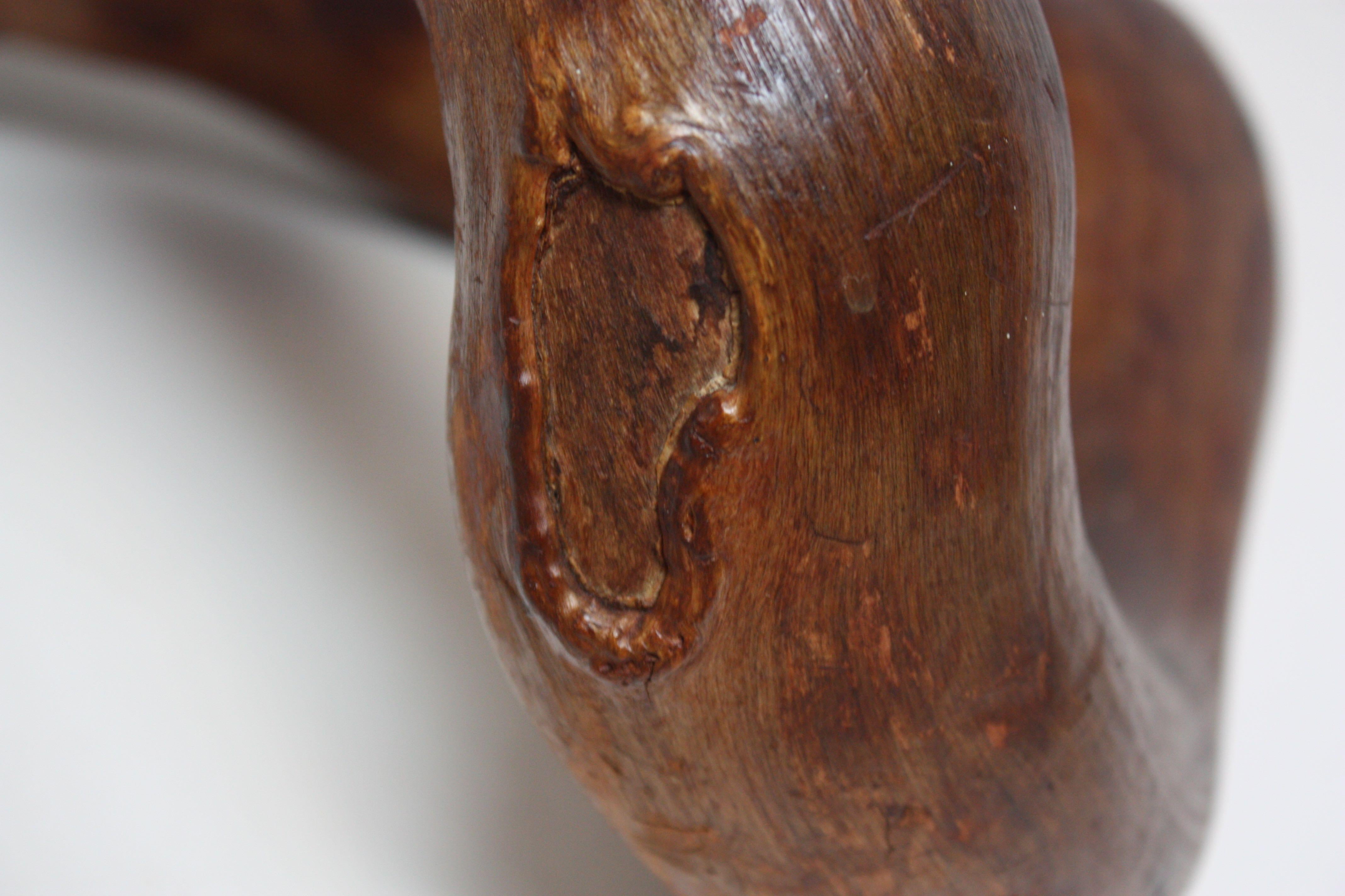 Primitive Hand-Carved Wooden Snake 3