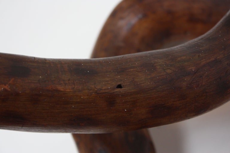 Primitive Hand-Carved Wooden Snake For Sale 4