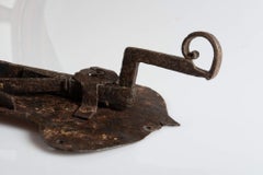 Primitive Handwrought Iron Lock with Handle, Italy, circa 1600