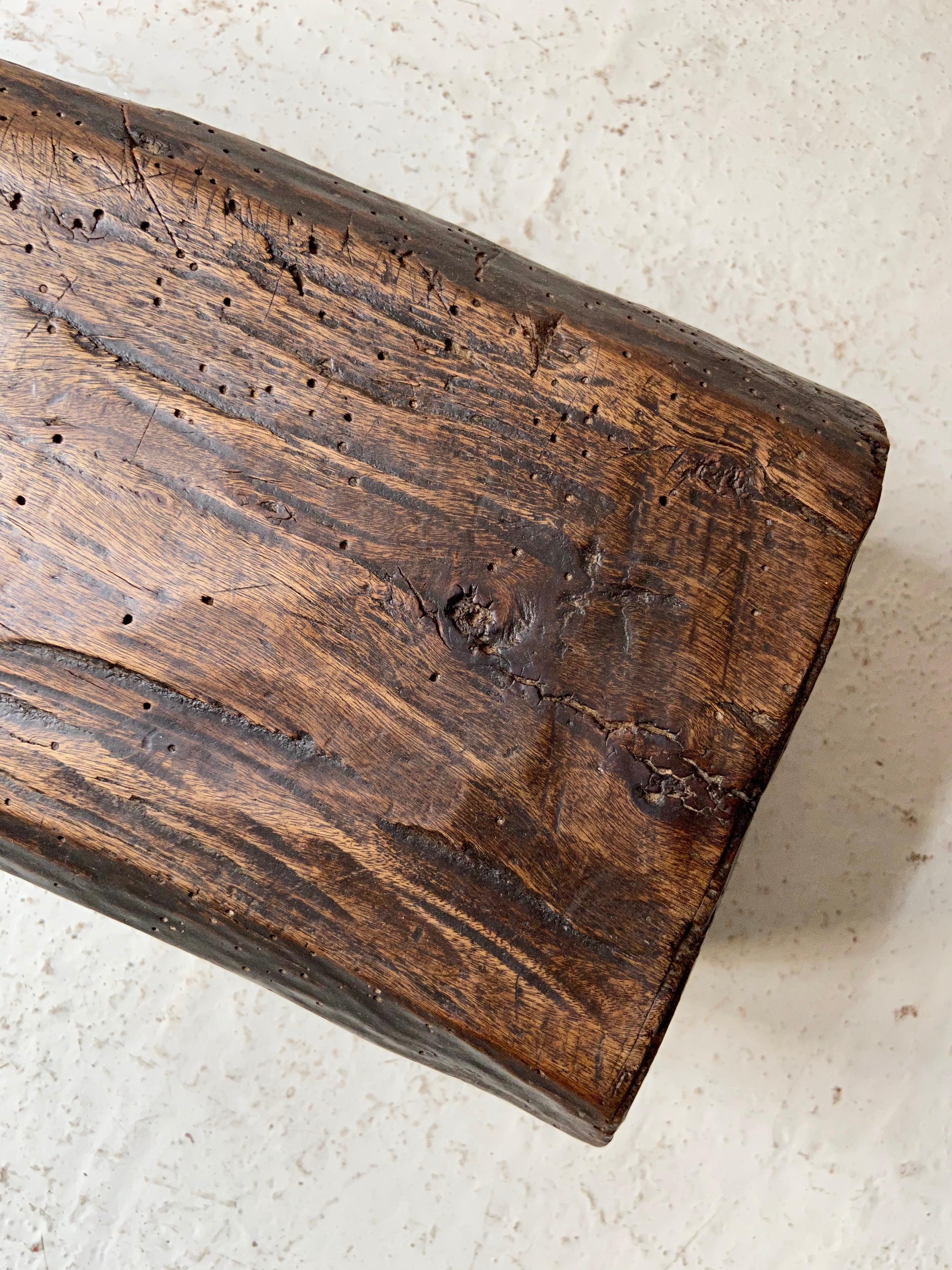 Primitive Hardwood Dining Stool, circa Early 20th Century, Mexico 4