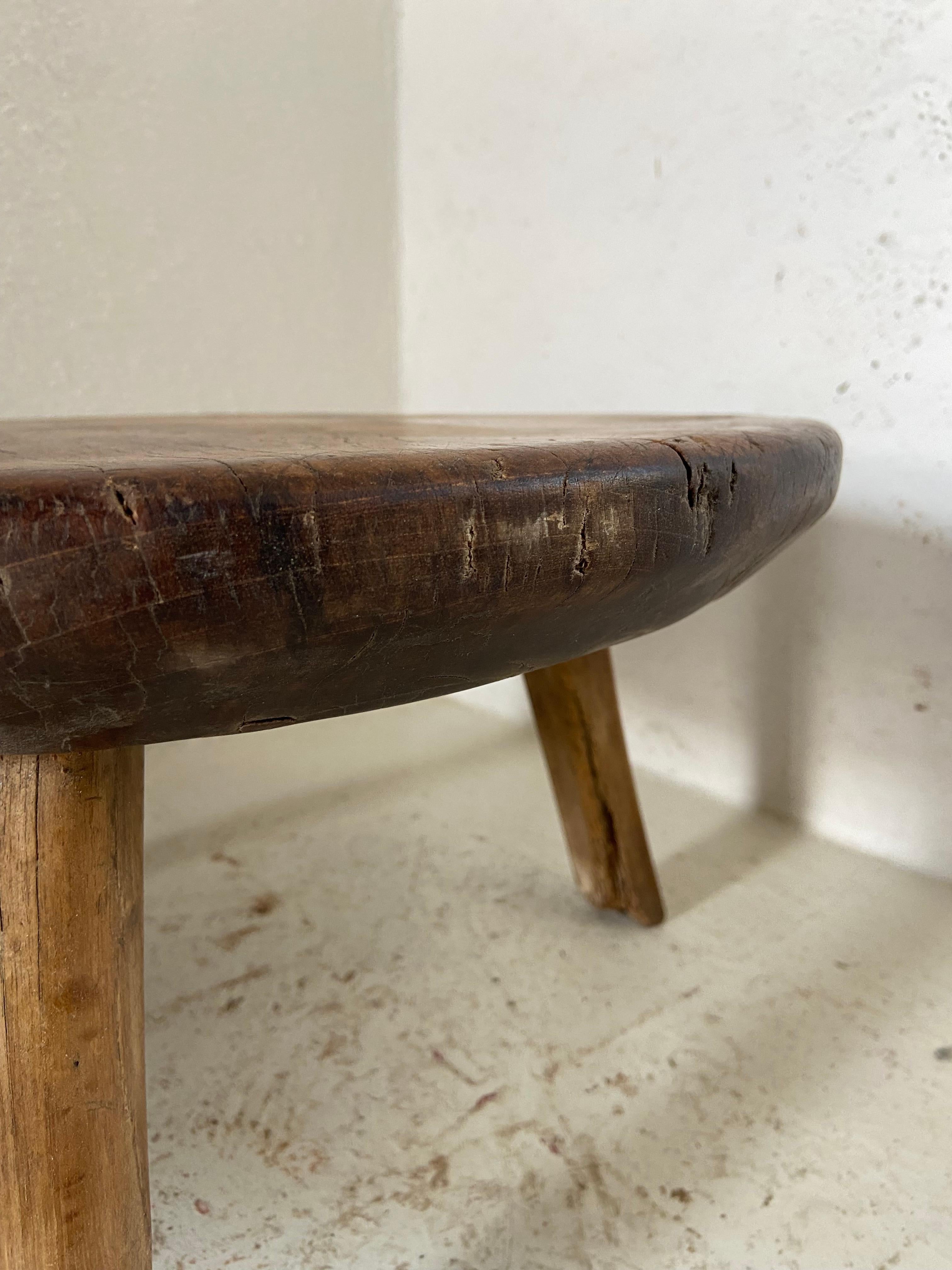 Modern Primitive Hardwood Low Table by Artefakto For Sale