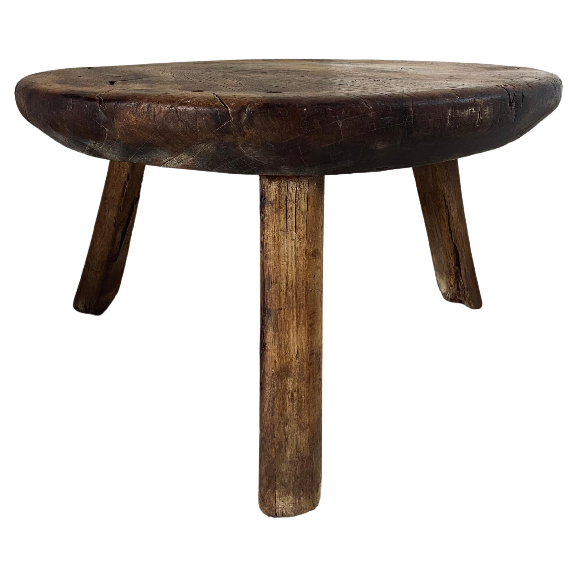 Primitive Hardwood Low Table by Artefakto For Sale