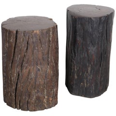 Primitive, Heavy Tree Stump Stools, Side Tables