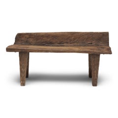 Primitive Hewn Log Bench
