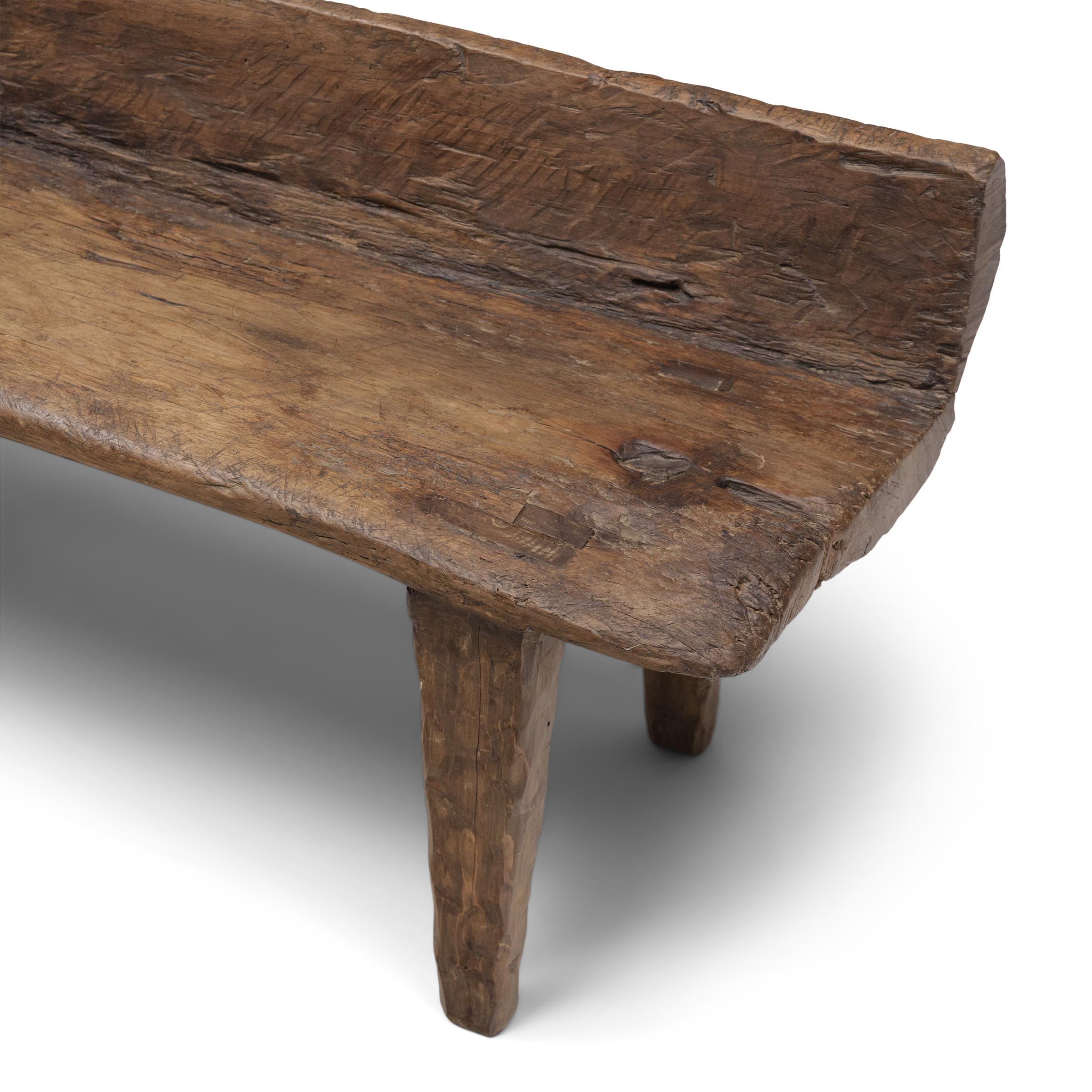 Primitive Hewn Log Bench Chino en venta