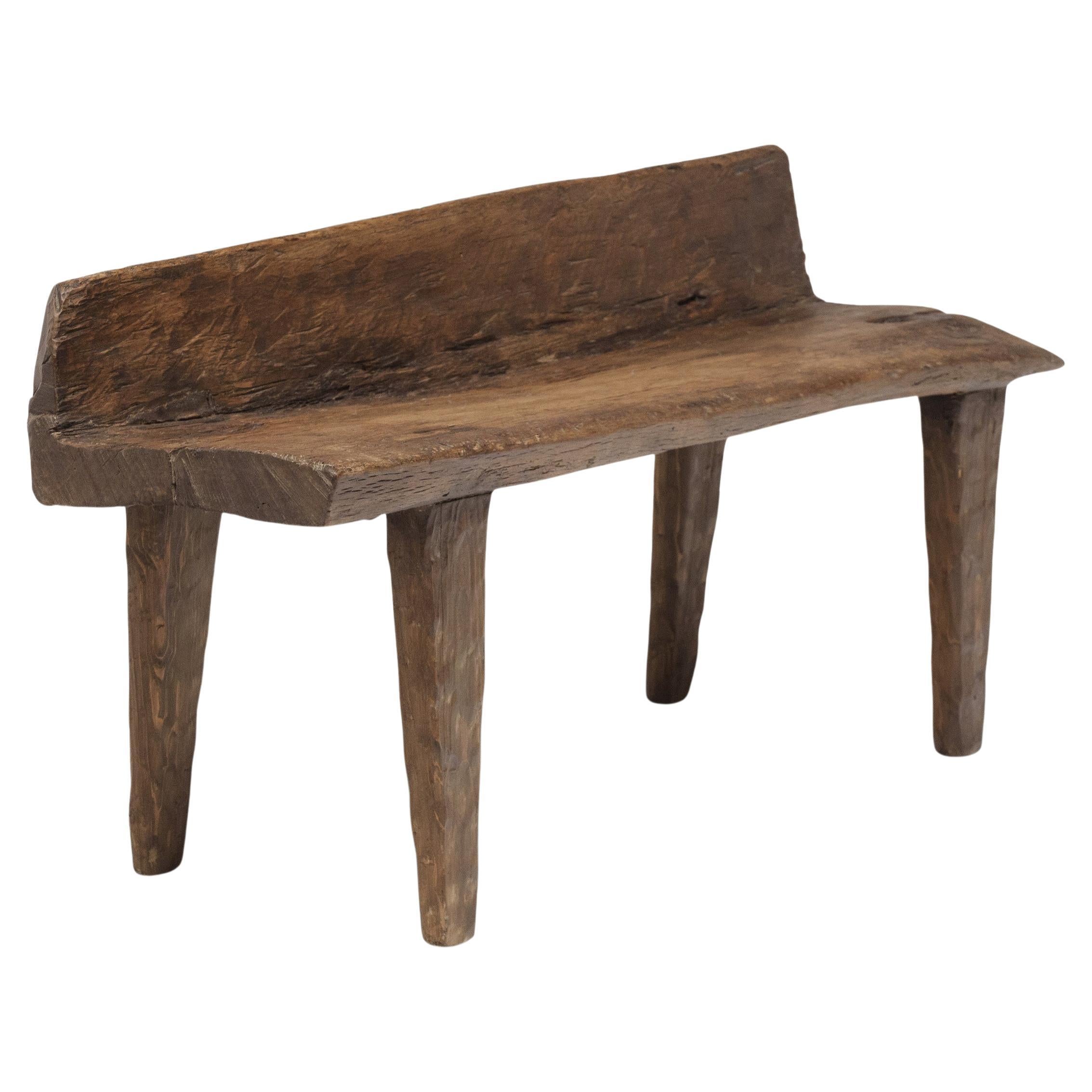 Primitive Hewn Log Bench