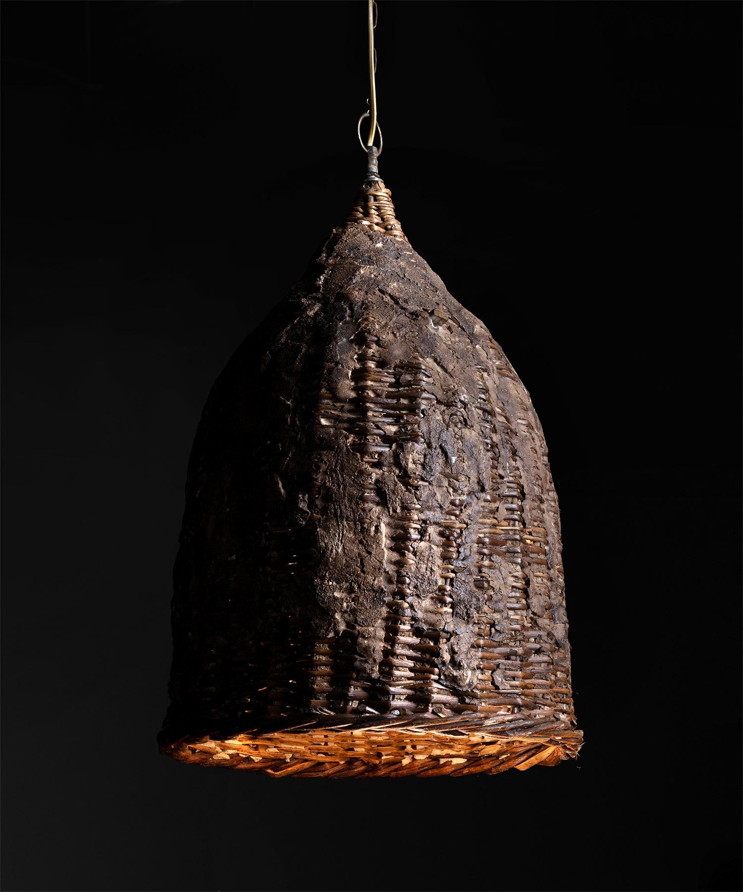 Primitive “Hive” Pendant, France, circa 1950 In Good Condition In Culver City, CA