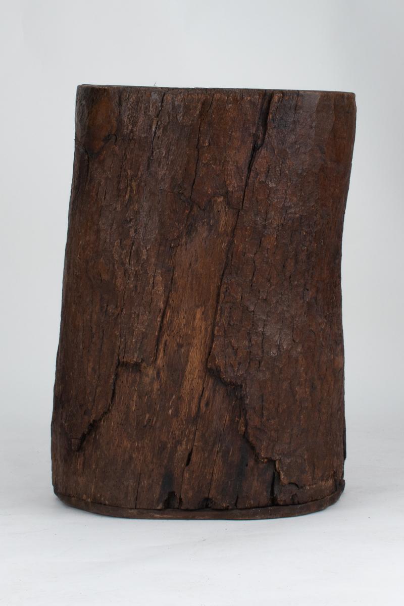Primitive Hollowed Oak Tree Trunk Vessel, Belgium ca. 1900 In Good Condition For Sale In Bonita Springs, FL