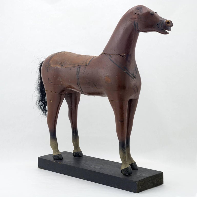 American Primitive Horse Carving For Sale