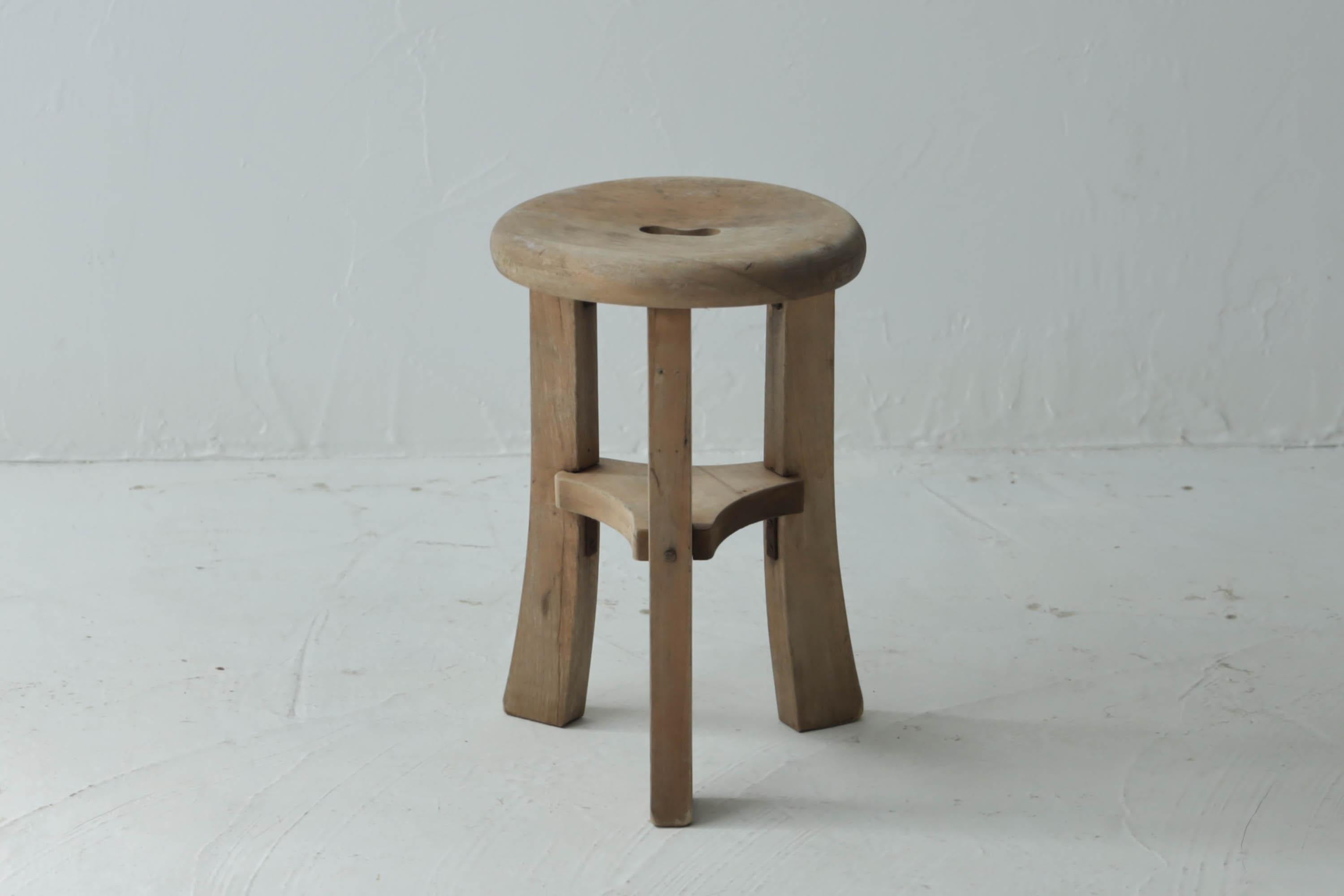 Primitive Japanese Wooden Stools, Wabi-Sabi Stool 4