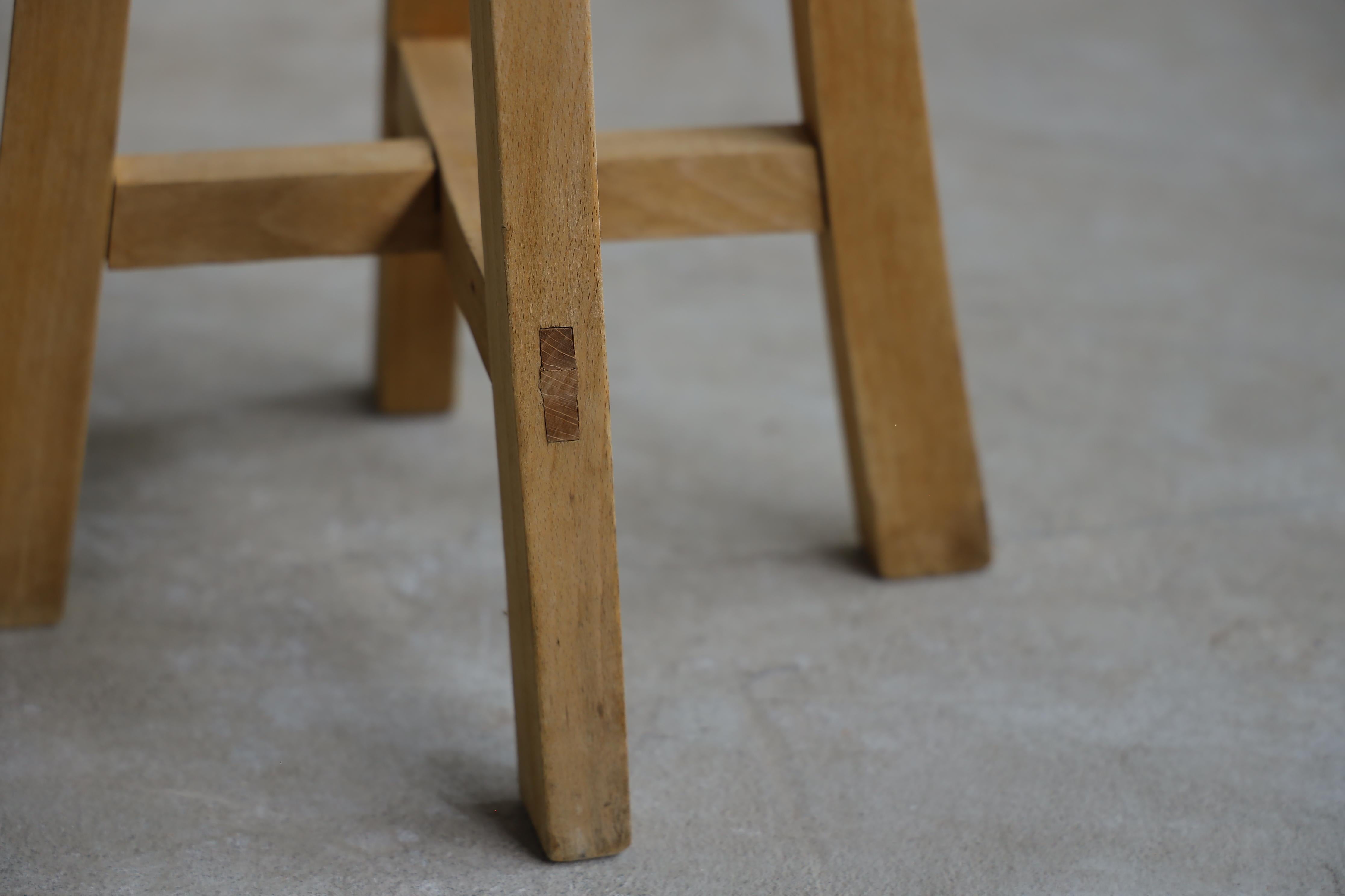 20th Century Primitive Japanese Wooden Stools, Wabi-Sabi Stool