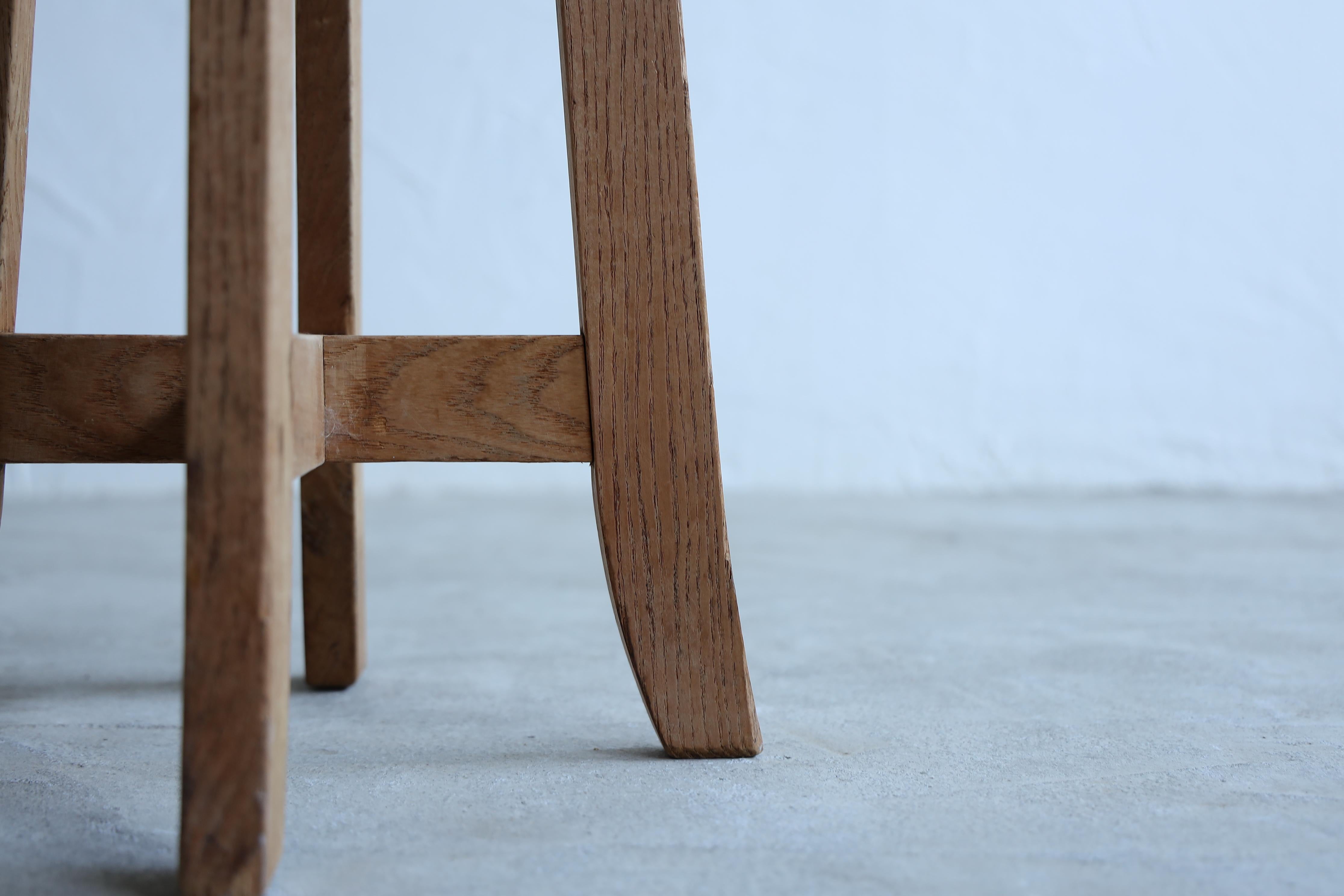 20th Century Primitive Japanese Wooden Stools, Wabi-Sabi Stool