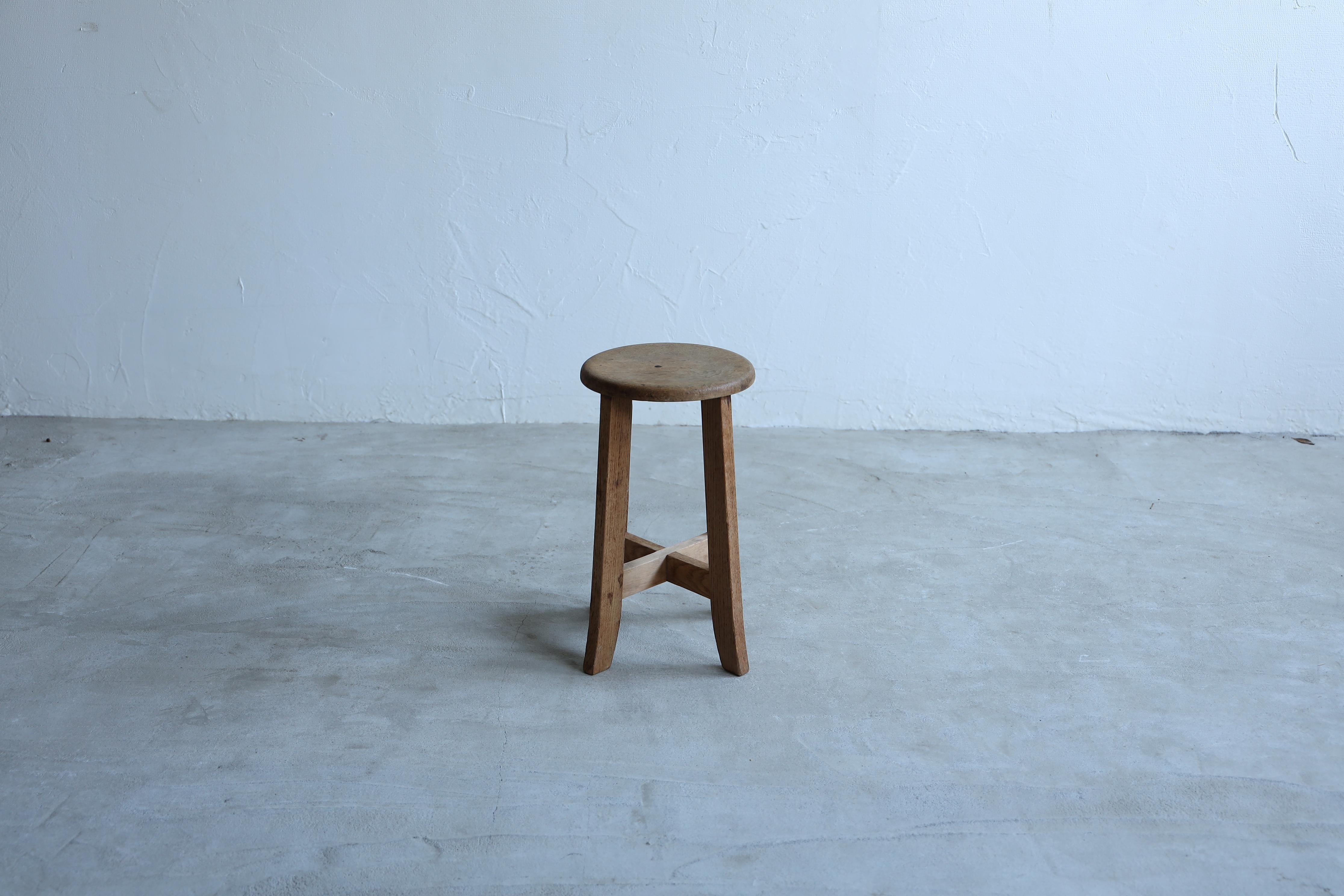 Primitive Japanese Wooden Stools, Wabi-Sabi Stool 2