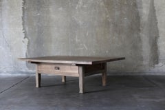 Primitive Japanese Wooden Table with Drawer Japan, Early 20th Century