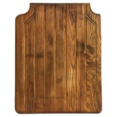 Grande asse di scarico primitivo realizzato a mano in legno massiccio di Oak, fine del XIX secolo