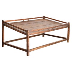 Primitive Late 19th C. Japanese Cedar Market Traders Display Table