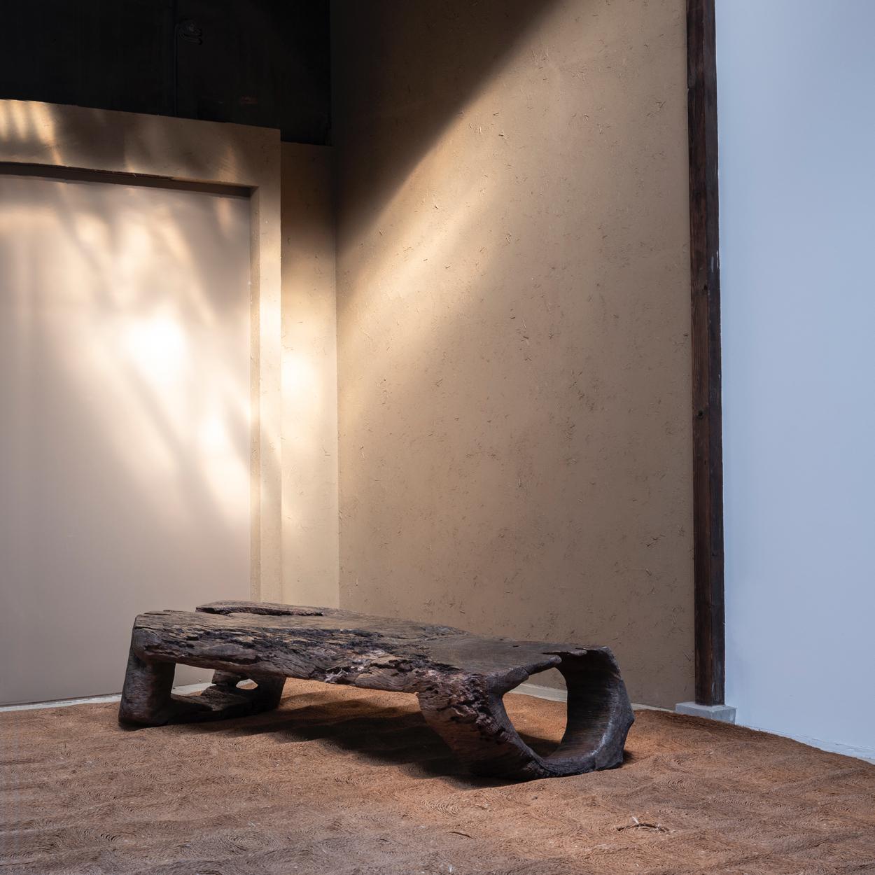 French Primitive Live Edge Coffee Table from France