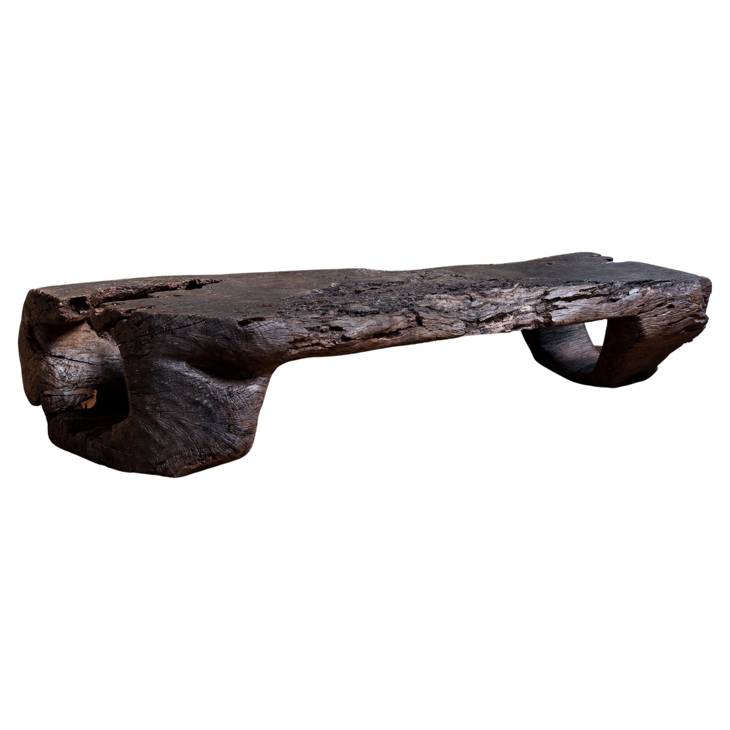 Primitive Live Edge Coffee Table from France