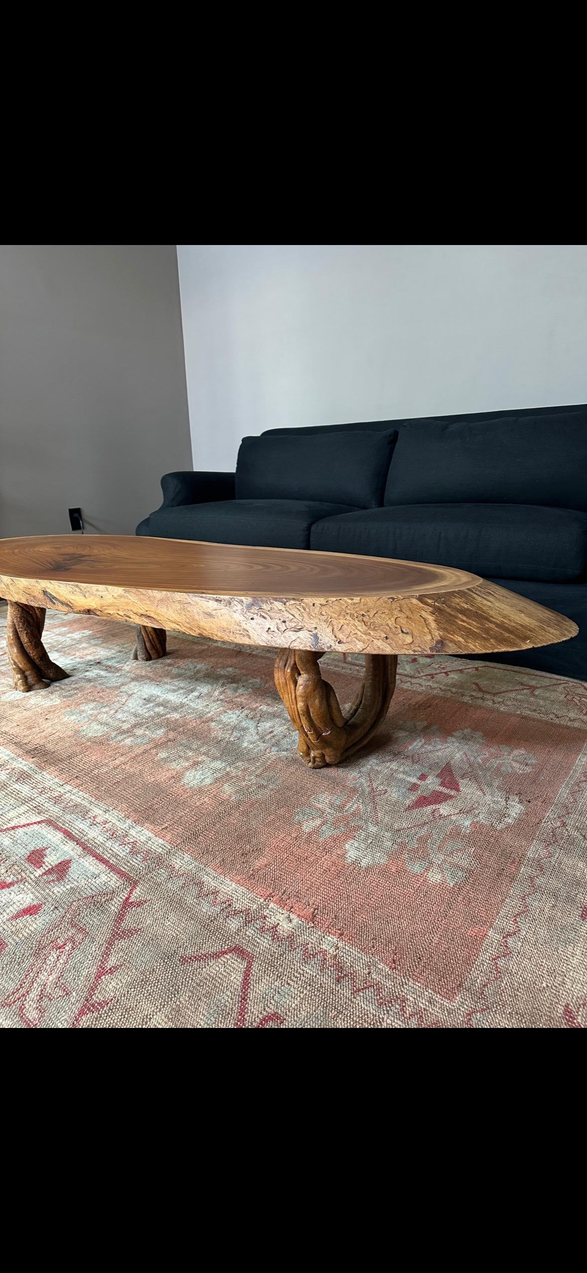 Table basse primitive en dalles à bords vifs en vente 3